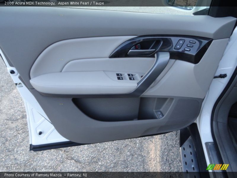 Aspen White Pearl / Taupe 2008 Acura MDX Technology