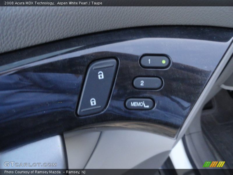 Aspen White Pearl / Taupe 2008 Acura MDX Technology