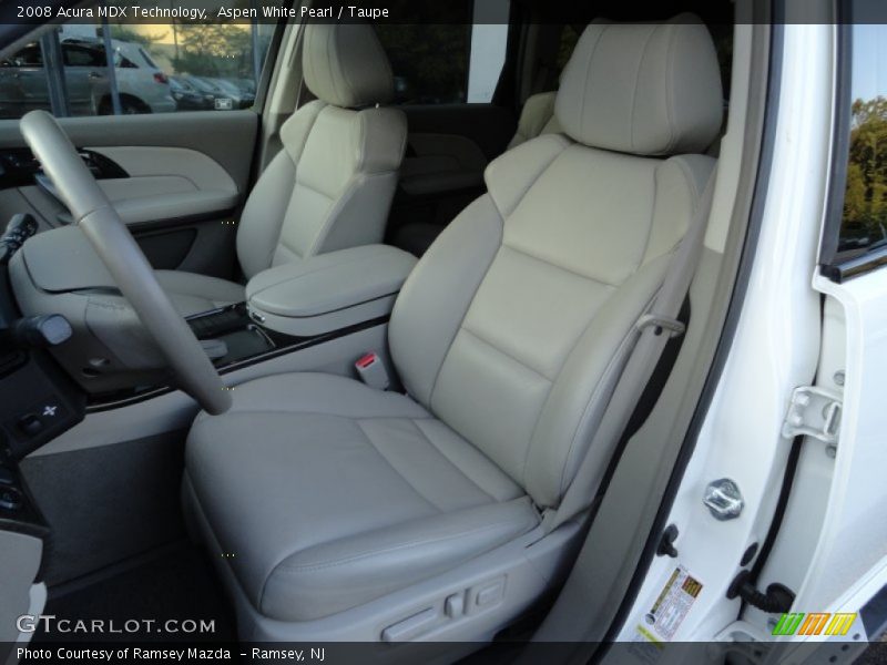Aspen White Pearl / Taupe 2008 Acura MDX Technology