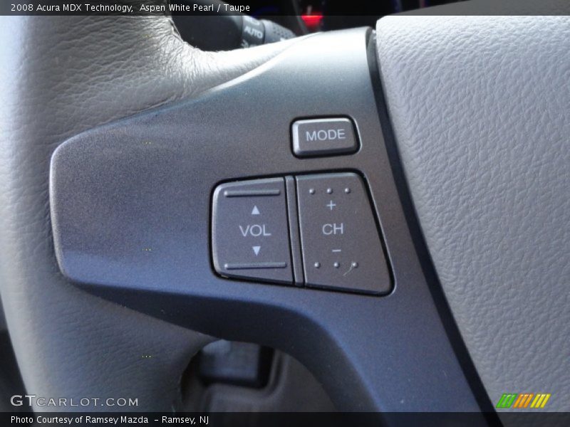 Aspen White Pearl / Taupe 2008 Acura MDX Technology