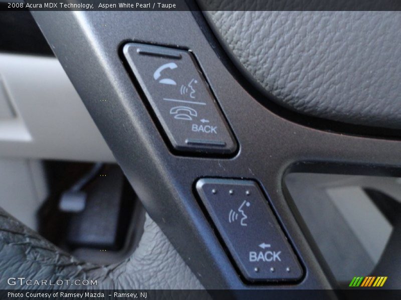 Aspen White Pearl / Taupe 2008 Acura MDX Technology