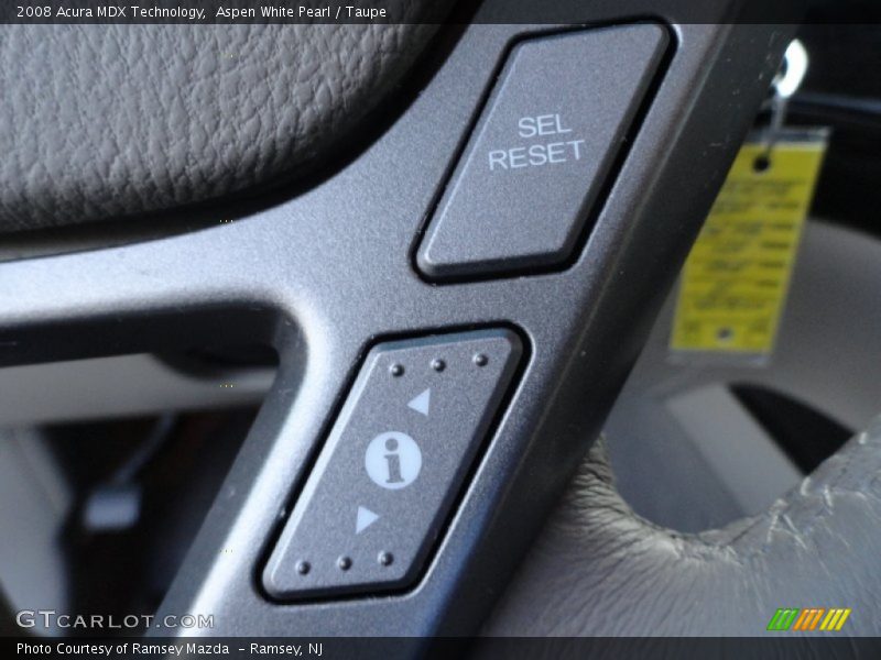 Aspen White Pearl / Taupe 2008 Acura MDX Technology