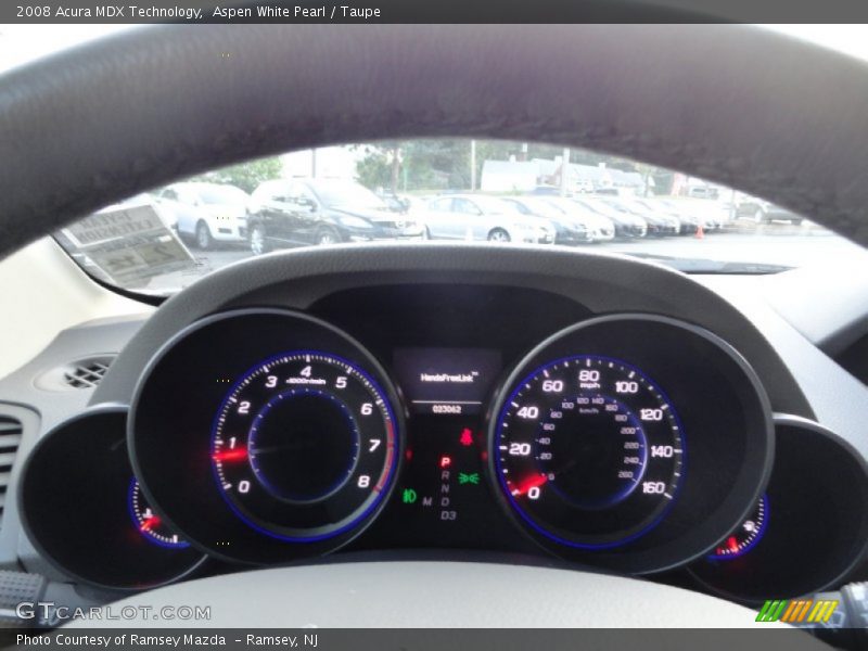 Aspen White Pearl / Taupe 2008 Acura MDX Technology