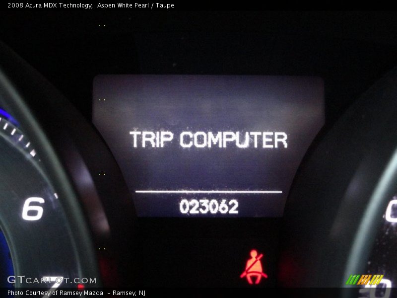 Aspen White Pearl / Taupe 2008 Acura MDX Technology