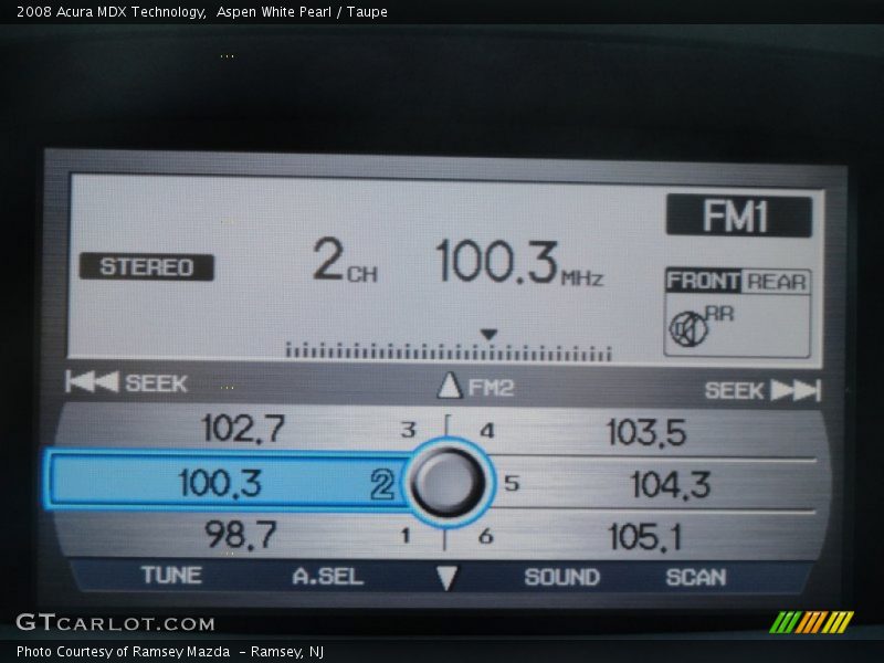 Aspen White Pearl / Taupe 2008 Acura MDX Technology