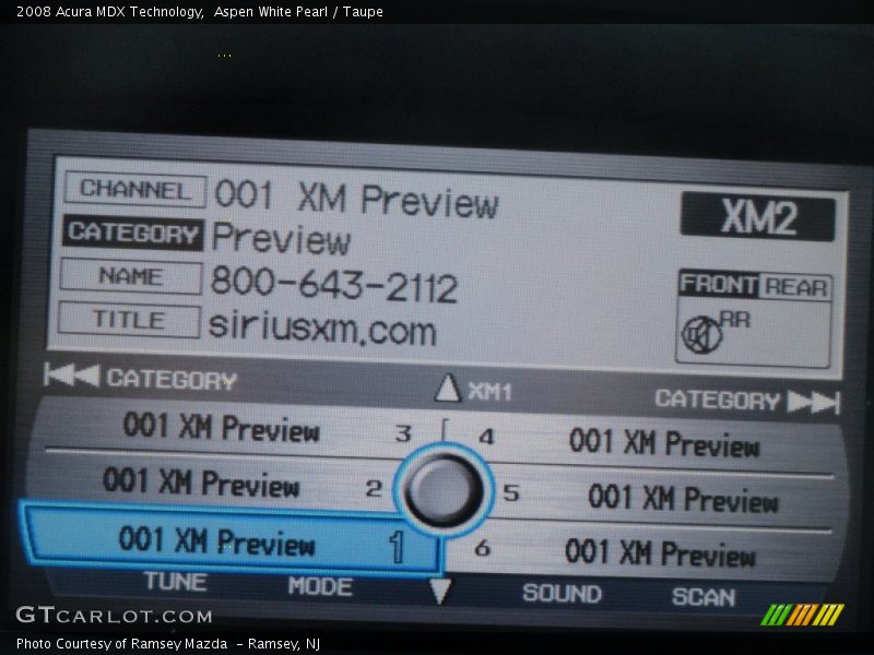 Aspen White Pearl / Taupe 2008 Acura MDX Technology