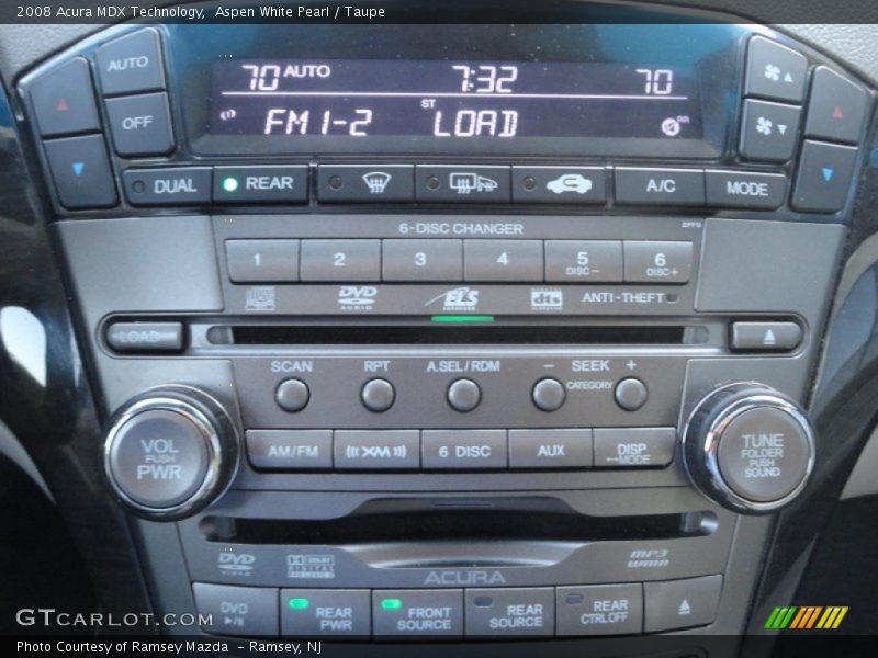 Aspen White Pearl / Taupe 2008 Acura MDX Technology