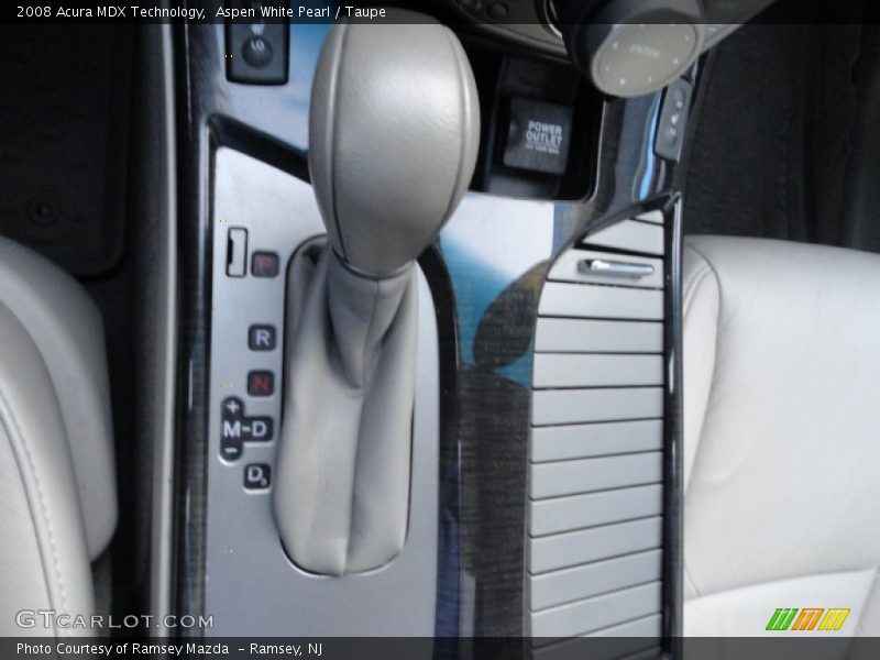 Aspen White Pearl / Taupe 2008 Acura MDX Technology