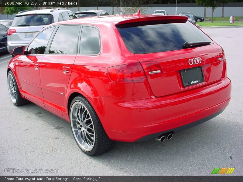 Brilliant Red / Beige 2008 Audi A3 2.0T