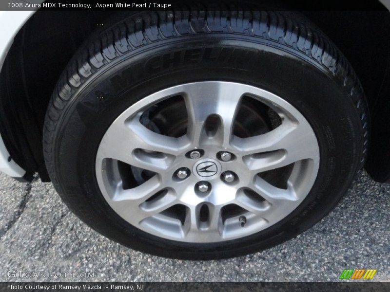 Aspen White Pearl / Taupe 2008 Acura MDX Technology