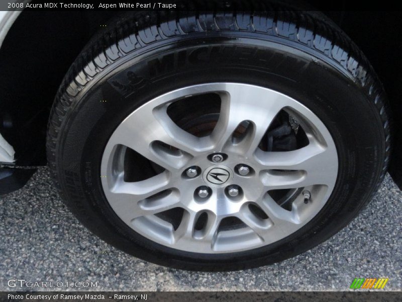 Aspen White Pearl / Taupe 2008 Acura MDX Technology