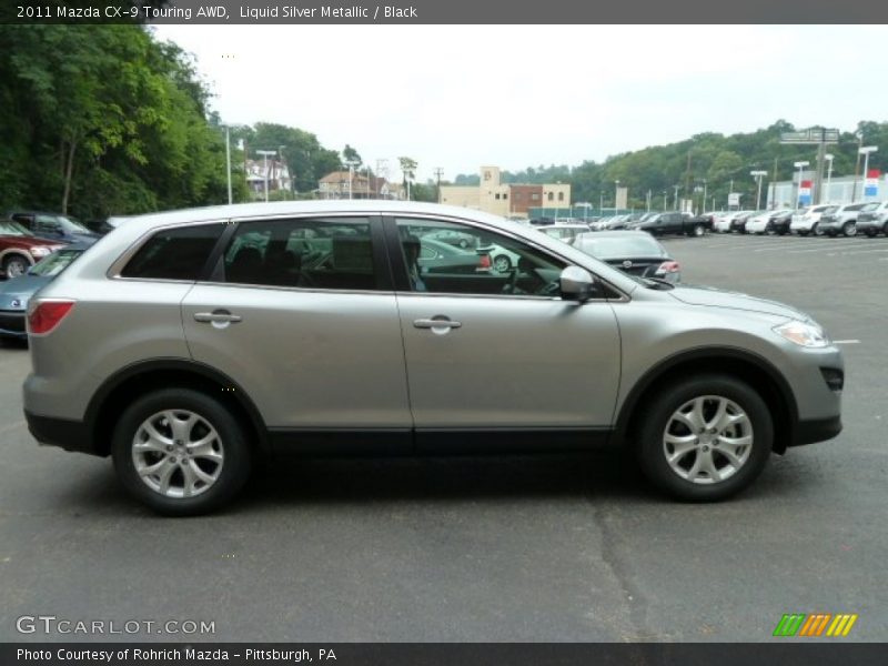 Liquid Silver Metallic / Black 2011 Mazda CX-9 Touring AWD