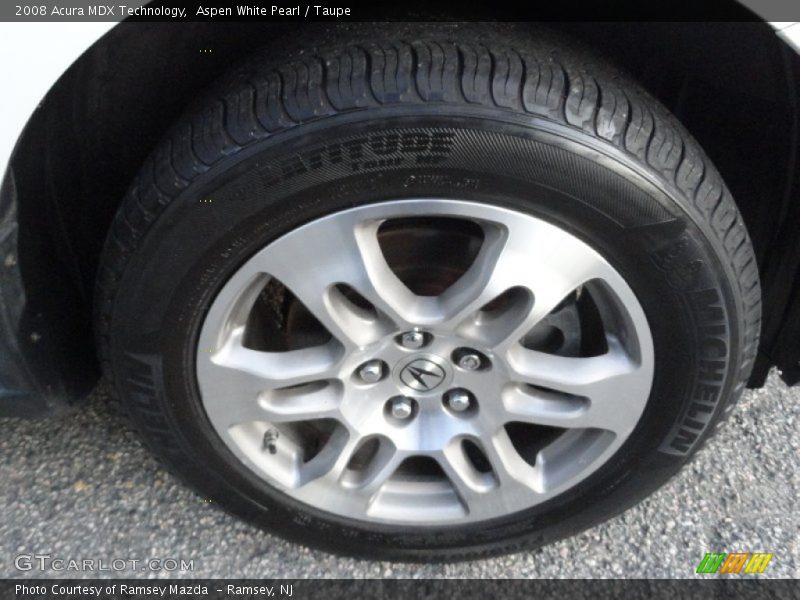 Aspen White Pearl / Taupe 2008 Acura MDX Technology