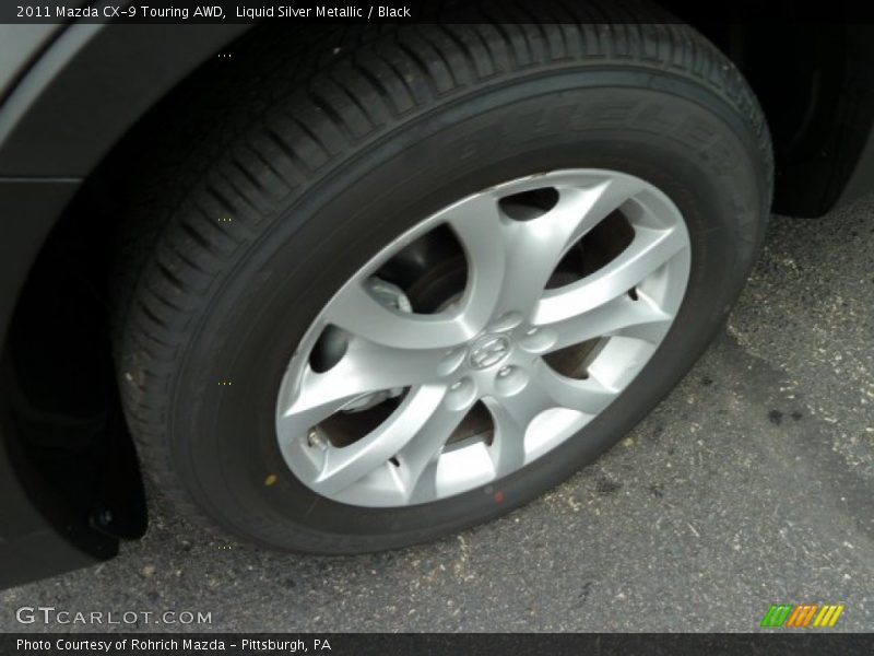 Liquid Silver Metallic / Black 2011 Mazda CX-9 Touring AWD