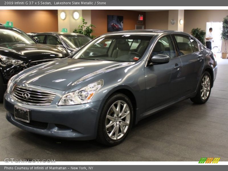 Lakeshore Slate Metallic / Stone 2009 Infiniti G 37 x S Sedan