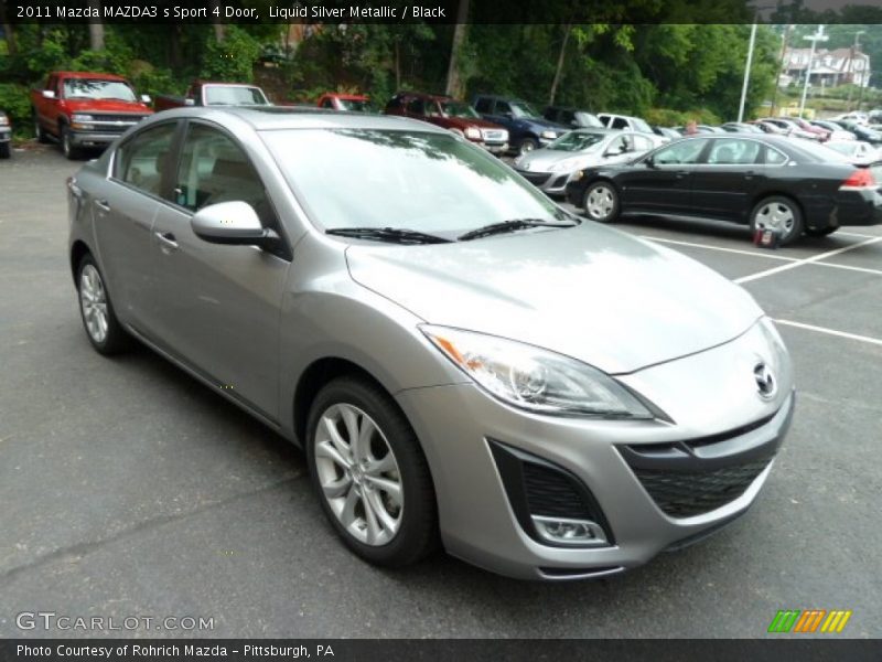 Liquid Silver Metallic / Black 2011 Mazda MAZDA3 s Sport 4 Door