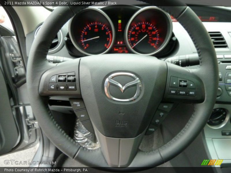 Liquid Silver Metallic / Black 2011 Mazda MAZDA3 s Sport 4 Door