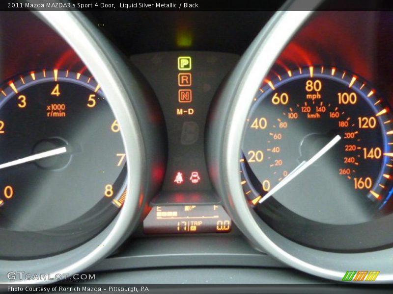 Liquid Silver Metallic / Black 2011 Mazda MAZDA3 s Sport 4 Door