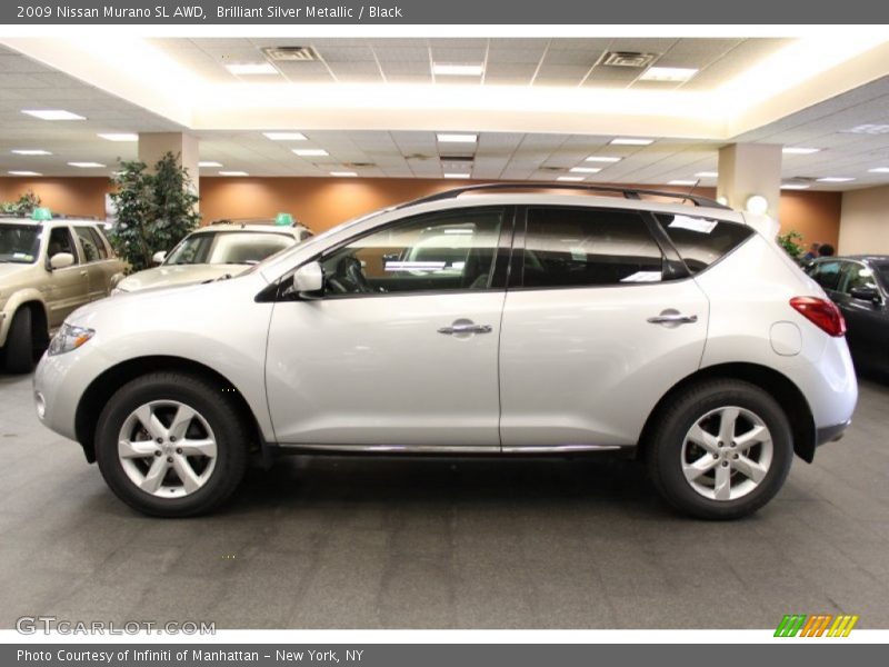 Brilliant Silver Metallic / Black 2009 Nissan Murano SL AWD