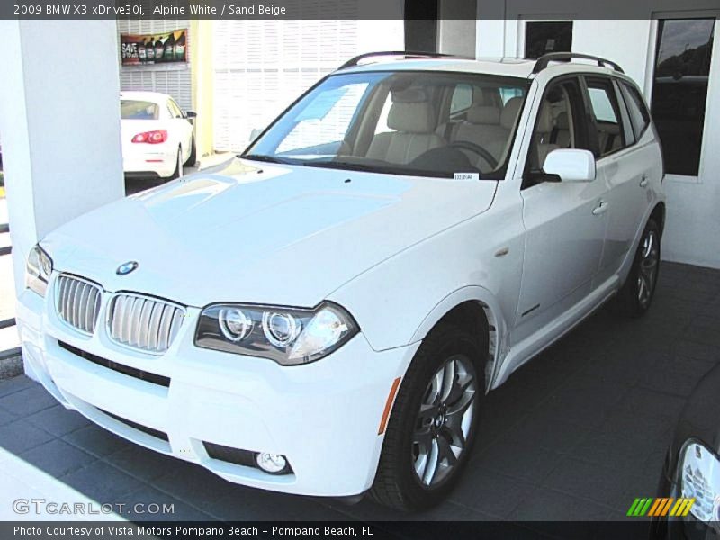 Alpine White / Sand Beige 2009 BMW X3 xDrive30i
