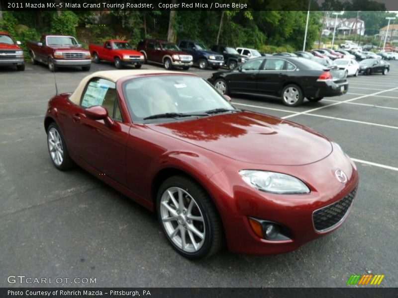 Copper Red Mica / Dune Beige 2011 Mazda MX-5 Miata Grand Touring Roadster
