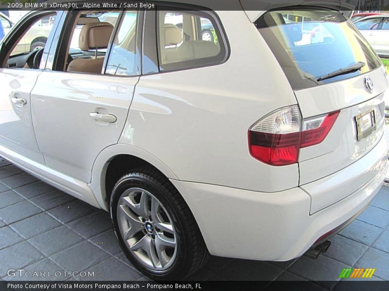 Alpine White / Sand Beige 2009 BMW X3 xDrive30i
