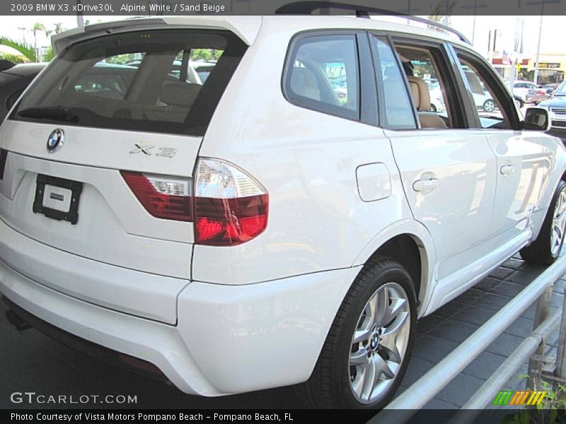 Alpine White / Sand Beige 2009 BMW X3 xDrive30i