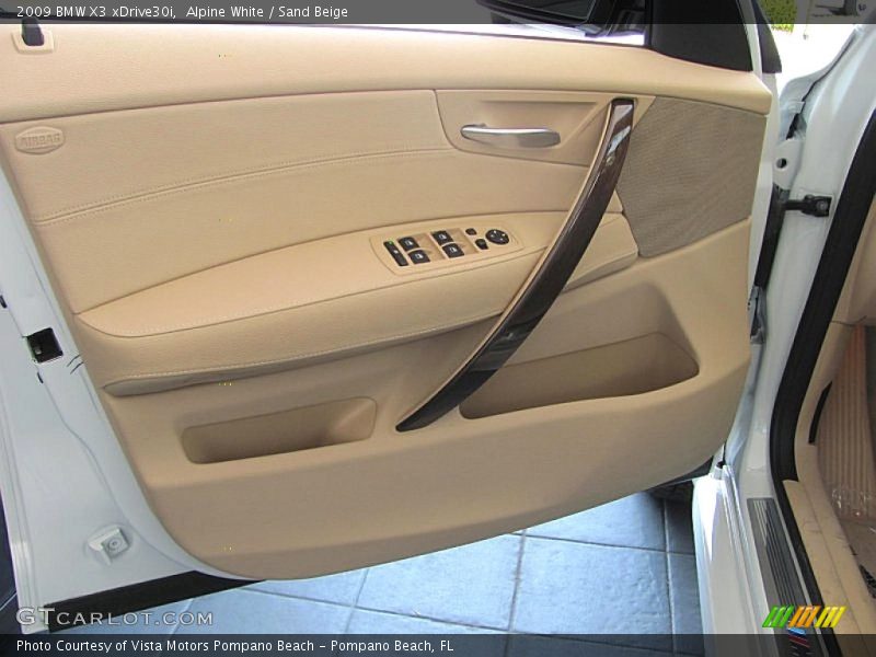 Alpine White / Sand Beige 2009 BMW X3 xDrive30i