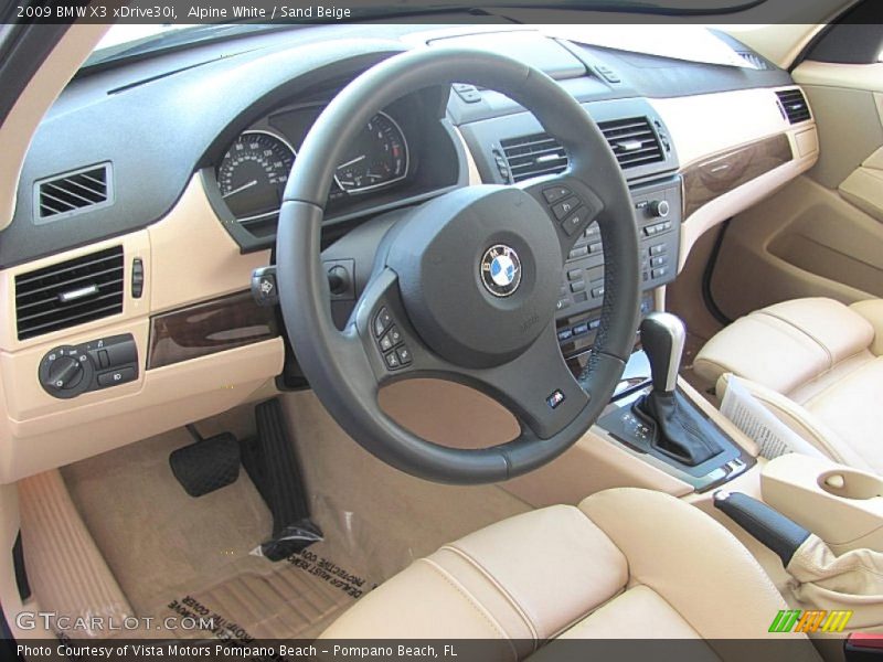 Alpine White / Sand Beige 2009 BMW X3 xDrive30i