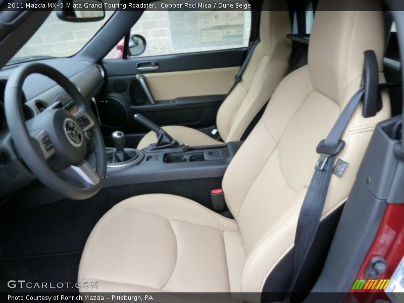 Copper Red Mica / Dune Beige 2011 Mazda MX-5 Miata Grand Touring Roadster