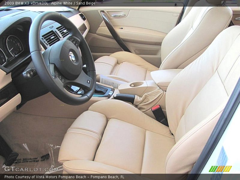 Alpine White / Sand Beige 2009 BMW X3 xDrive30i