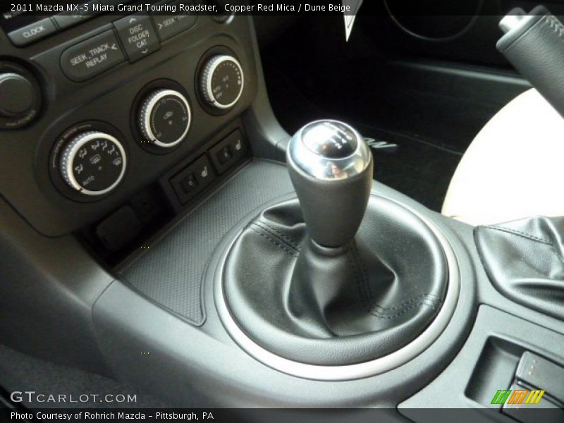 Copper Red Mica / Dune Beige 2011 Mazda MX-5 Miata Grand Touring Roadster
