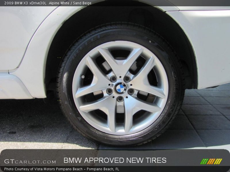 Alpine White / Sand Beige 2009 BMW X3 xDrive30i