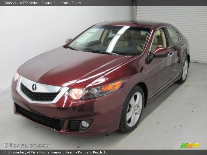Basque Red Pearl / Ebony 2009 Acura TSX Sedan