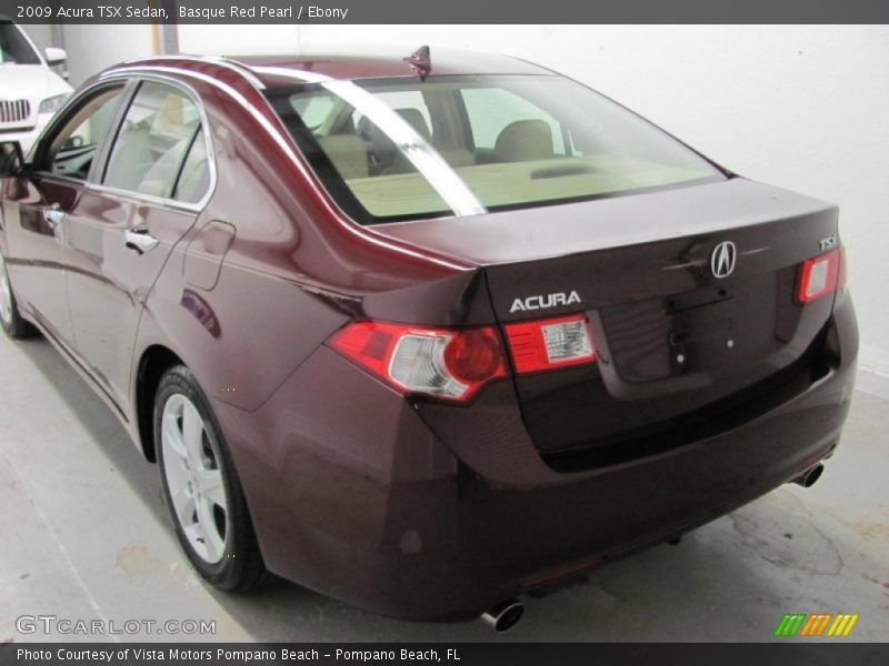 Basque Red Pearl / Ebony 2009 Acura TSX Sedan