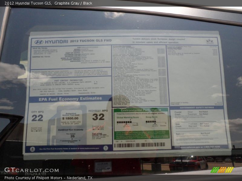 Graphite Gray / Black 2012 Hyundai Tucson GLS