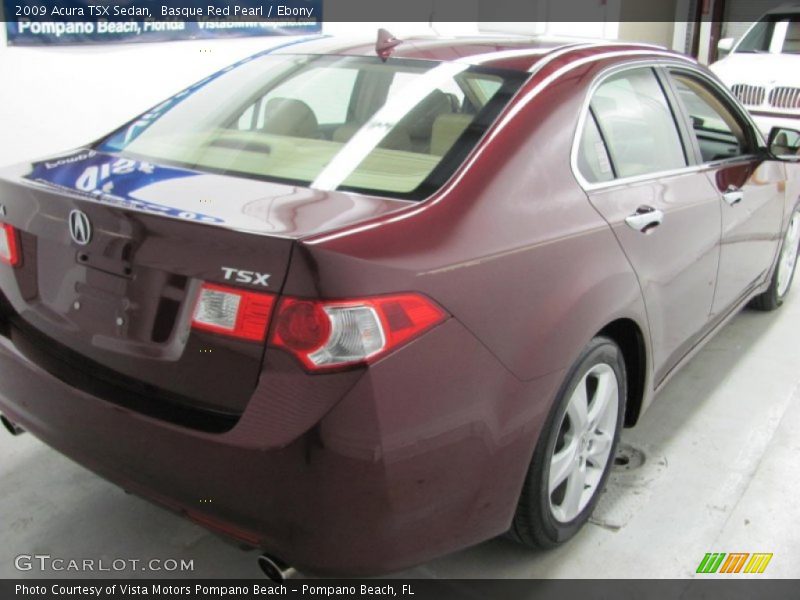 Basque Red Pearl / Ebony 2009 Acura TSX Sedan