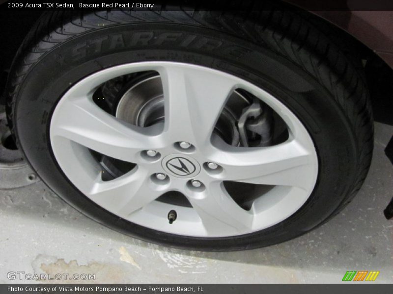Basque Red Pearl / Ebony 2009 Acura TSX Sedan