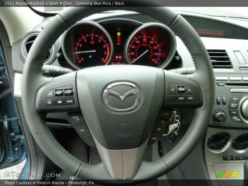 Gunmetal Blue Mica / Black 2011 Mazda MAZDA3 s Sport 4 Door