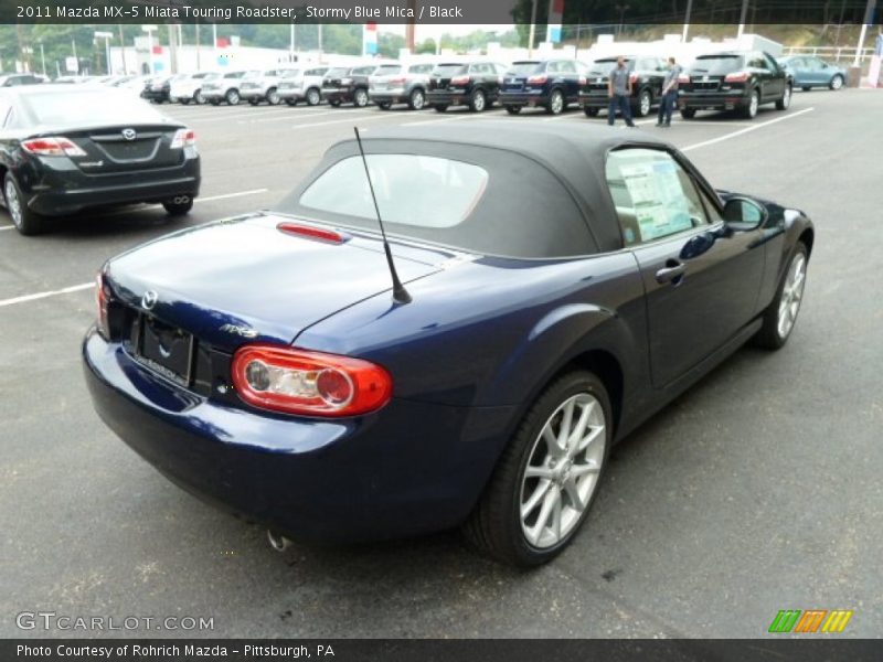 Stormy Blue Mica / Black 2011 Mazda MX-5 Miata Touring Roadster