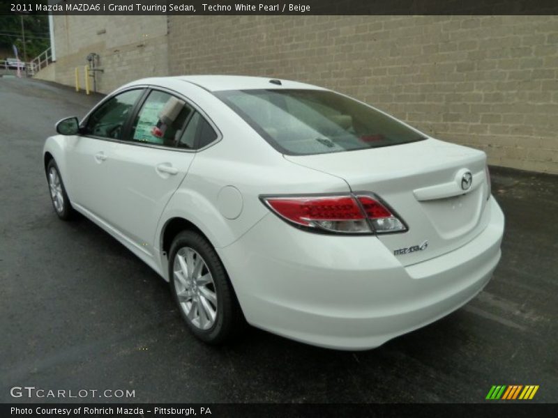 Techno White Pearl / Beige 2011 Mazda MAZDA6 i Grand Touring Sedan