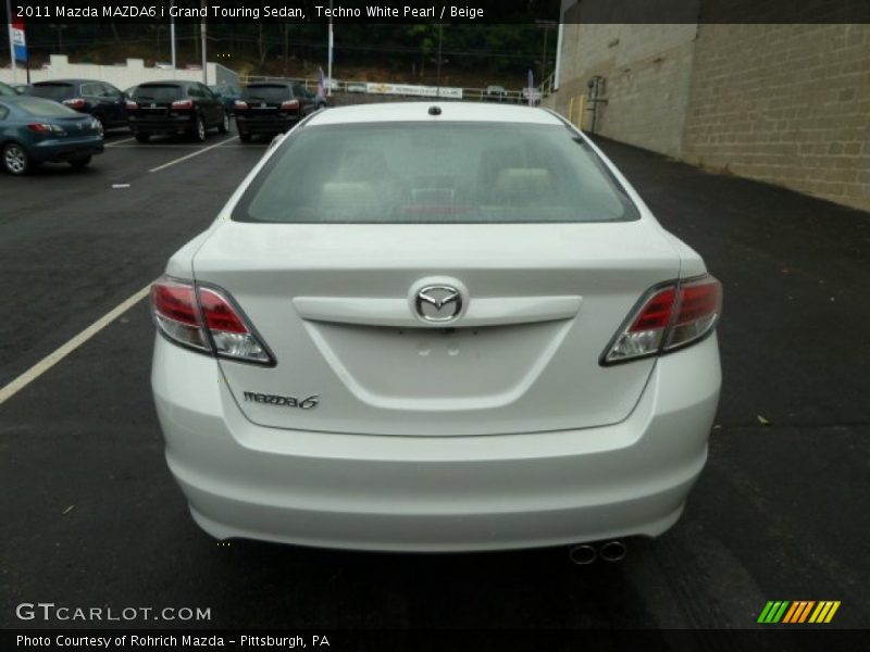 Techno White Pearl / Beige 2011 Mazda MAZDA6 i Grand Touring Sedan