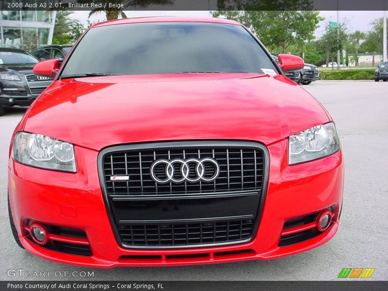 Brilliant Red / Beige 2008 Audi A3 2.0T