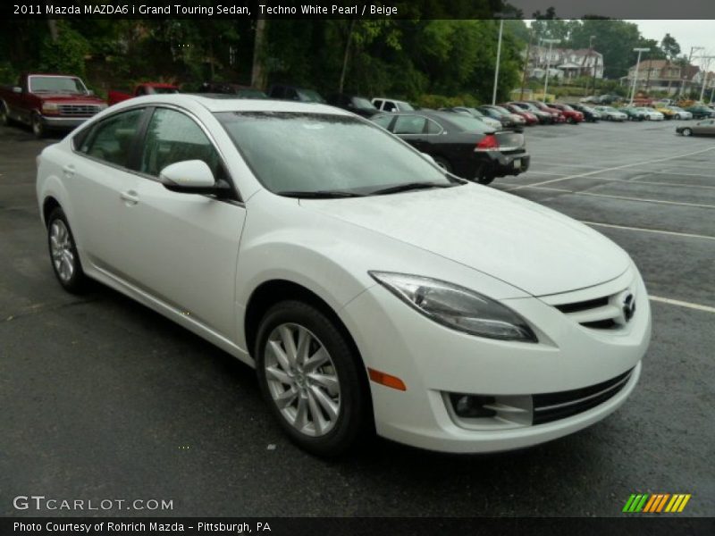 Techno White Pearl / Beige 2011 Mazda MAZDA6 i Grand Touring Sedan