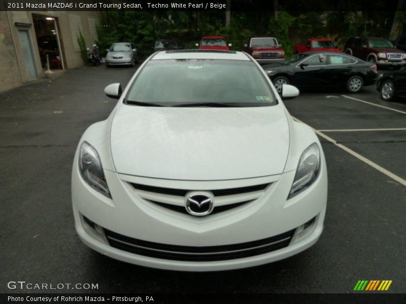 Techno White Pearl / Beige 2011 Mazda MAZDA6 i Grand Touring Sedan
