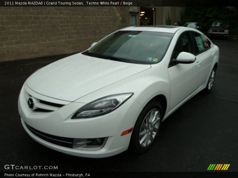 Techno White Pearl / Beige 2011 Mazda MAZDA6 i Grand Touring Sedan