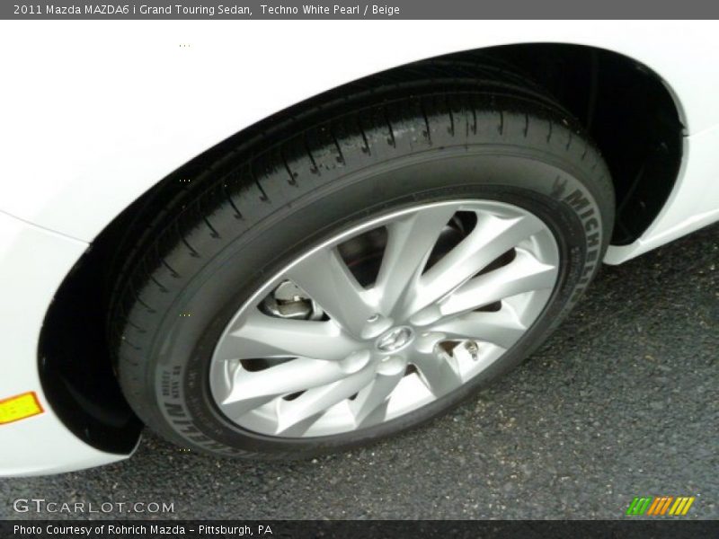 Techno White Pearl / Beige 2011 Mazda MAZDA6 i Grand Touring Sedan
