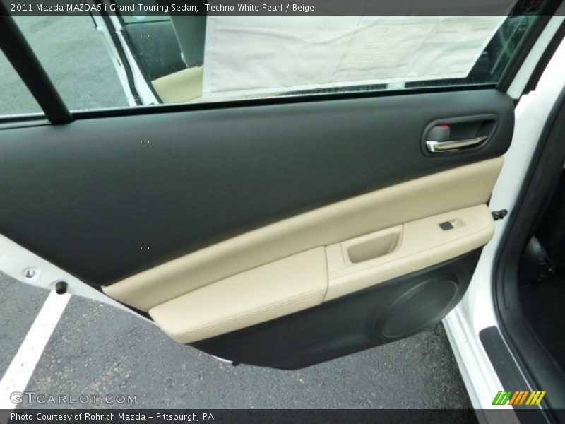 Techno White Pearl / Beige 2011 Mazda MAZDA6 i Grand Touring Sedan