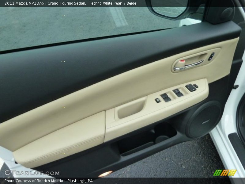 Techno White Pearl / Beige 2011 Mazda MAZDA6 i Grand Touring Sedan