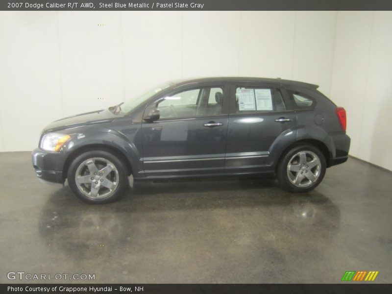 Steel Blue Metallic / Pastel Slate Gray 2007 Dodge Caliber R/T AWD